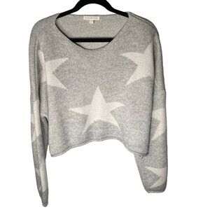Cloud Ten Star Sweater Size Large Gray White